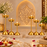 (Design No.38) 2 set (6pcs) Gold Lotus Candle Holder | Metal Lotus Diya Stand for Home Décor & Festive Decoration