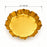 (Design No.35) Golden Scalloped Metal Plate | 4.5 Inch Decorative Tray for Diya, Pooja & Home Décor