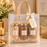 Transparent  Gift Bag with Handle | Premium Plastic Hamper Bag for Gifting, Return Gifts & Packaging | 10.5×8×4.5 Inch