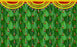 1 pcs Beautiful Banana Leaf With Galgota Line Backdrop Chadar for Religious Celebrations ,Wedding Marriage Decore ,Diwali Home Pooja – Perfect Décor (Design-6