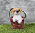 1 pc Cute Miniature Dog in Bag Poly Resin Statue with Hanging, Decorative Piece for Living Room, Bed Room, Table top, Restaurant, cafes, Gifting, Birthday( Pack of 1)