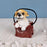 1 pc Cute Miniature Dog in Bag Poly Resin Statue with Hanging, Decorative Piece for Living Room, Bed Room, Table top, Restaurant, cafes, Gifting, Birthday( Pack of 1)