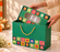 Premium Green Floral Printed Gift Hamper Box with Transparent Window | 11 × 8 × 3 Inch | Elegant Gift Packaging Box
