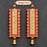 Traditional Embellished Door Hanging with Bell (2pcs) | Red & Golden Decorative| 16 × 5.5 Inch Wall Hanging