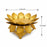 Gold Finish Metal Diya Urli for Home Décor, Pooja & Festive Decoration | Lotus Design Decorative Urli Bowl | 6 × 3 Inch