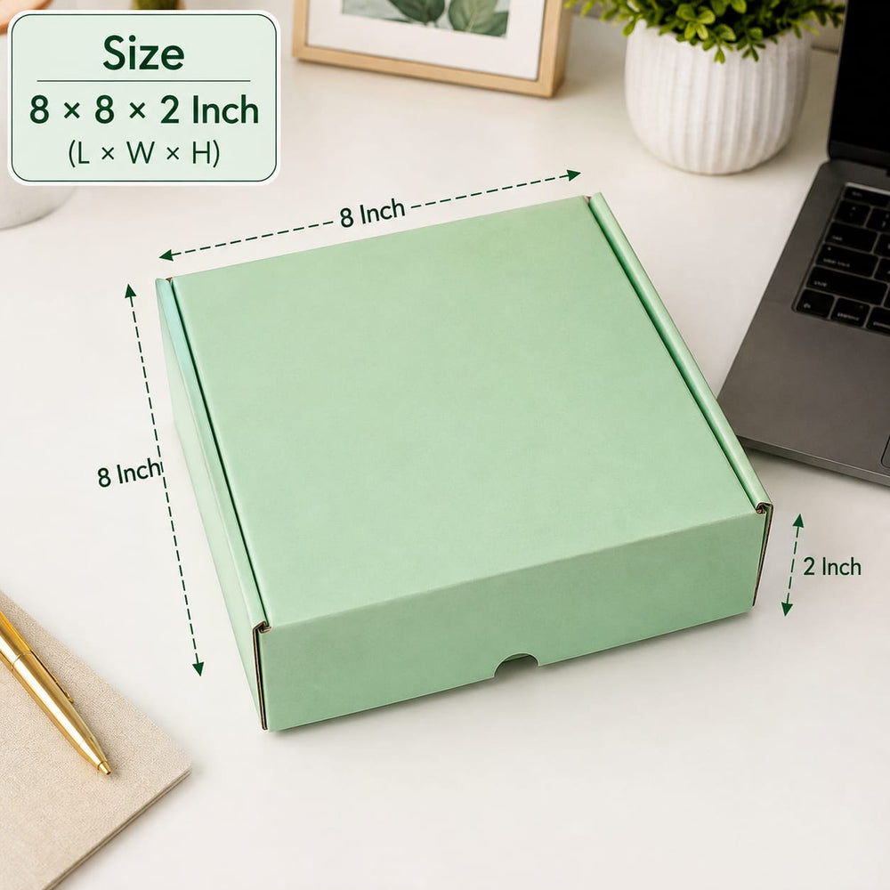 Mailer Box Cardboard Foldable Gift Box | Premium Folding Box for Gifting, Hampers, Packaging & Return Gifts 8 × 8 × 2 Inch (L × W × H)