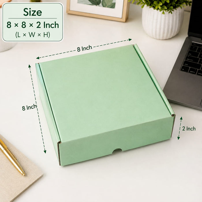 Mailer Box Cardboard Foldable Gift Box | Premium Folding Box for Gifting, Hampers, Packaging & Return Gifts 8 × 8 × 2 Inch (L × W × H)
