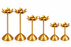 (Design No.38) 2 set (6pcs) Gold Lotus Candle Holder | Metal Lotus Diya Stand for Home Décor & Festive Decoration