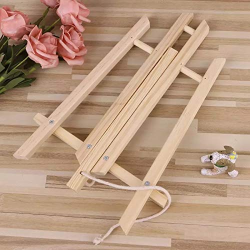 SATYAM KRAFT 2 Pcs Wooden Mini Foldable and Lightweight Tripod Easel Stand  with Canvas Sheet for Great Display of Small Artworks, Christmas, New Year  Decoration (6 Inch) (Pack of 2) : : Office Products