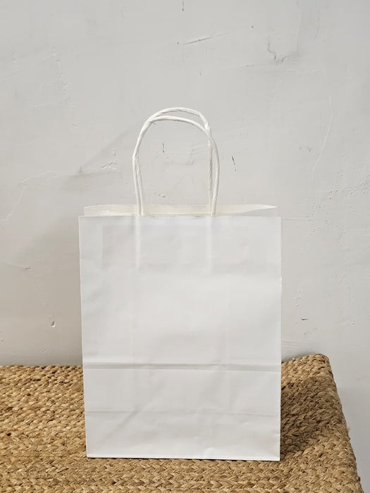 Medium Size Multipurpose Paper Bags with Handles for Shopping, Gift Packaging, Boutique Packaging, Wedding Return Gifts & Festive Gifting – 5 Colours