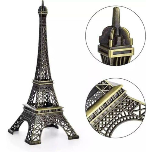 1 Piece Metal Eiffel Tower Antique Vintage Statue for Room, Office, Decorative Showpeice for Home, Desk Decor, Table Stand Holder (32 cm)