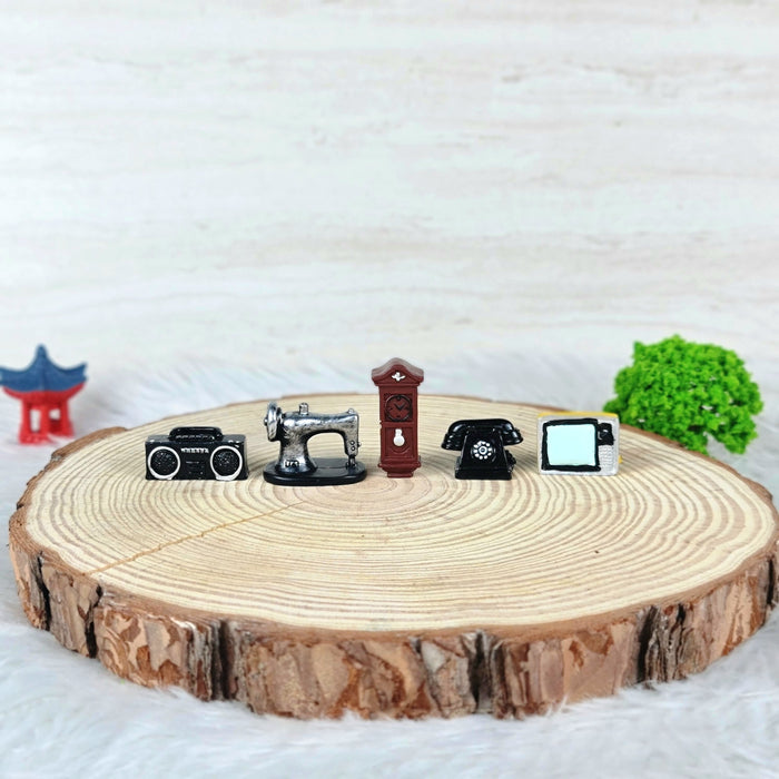 1 Set Electric Machine Miniature Set for Home Decor, Unique Gift,Bedroom, Living Room, Office Desk, Figurines, Shelf Decoration Items(5 Piece)