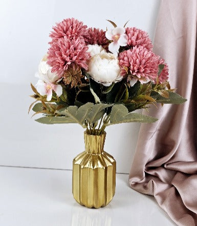 Artificial Dahlia Peony Flowers for Home Decor, Gifting, Office, Living Room, Bedroom, Event,Birthday,(without Vase Pot)