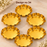 (Design No.34) Premium Golden Metal Decorative Plate | 3.5 Inch Floral Design Plate | Pooja, Festive & Home Decor