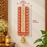 Traditional Embellished Door Hanging with Bell (2pcs) | Red & Golden Decorative| 16 × 5.5 Inch Wall Hanging