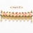 (Design No.17) Pink & OFF white Floral Toran 42 Inch | Elegant Pearl & Golden Lace Door Hanging Decoration | Festive, Wedding & Pooja Décor