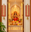 ( Design No.1 )( 2 pcs )Traditional Embellished Door Hanging with Bell | Red & Golden Decorative| 16 × 5.5 Inch Wall Hanging