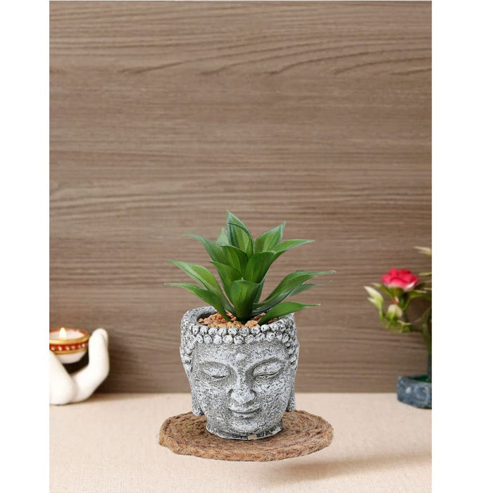 1 PC Mini Artificial Green Succulent with Aesthetic Ceramic Pot, Indoor Faux Flower Plant to Add Charm to Your Home Decor, Perfect for Gifting, Elegant Shelf, and Office Desk(Pack of 1)