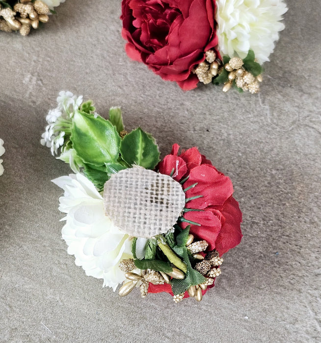 Handmade Artificial Peonies/ Rose Flower Bunch for Hamper, Flower Brooch Hamper, Trousseau Packing, Decoration, Gifting, DIY Craft & Wedding/Marriage Hamper Decors