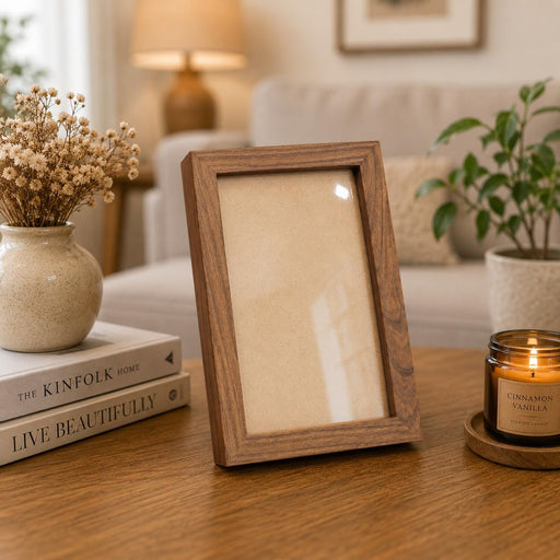 Wooden Frame for Home Decor, Deep Display Memory Frame with Transparent Front, Wall Mount & Table Top Display Case for Bedroom, Wedding, Return Gift, Birthday Gift