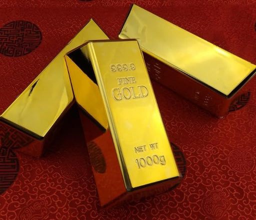 Golden Brick Shape Folding Paper Box Favor Decorative Box For Anniversary,Raksha bandhan, Festivals, Rakhi box, Brother-sister Gift,Birthday, Packing Chocolate, Dry Fruits