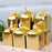 Decorative Folding Storage Box for Return Gift in diwali, Birthday, Boxes with Ribbon, Perfect for Packing Chocolate, Dry Fruits For Christmas Gifting (Golden)