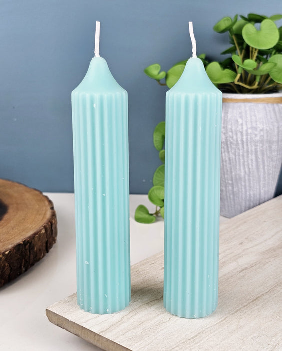 2 Pc Pillar Shape Wax Candle for Home Decore, Living Room, Bed Room, Festivals Like Diwali, for Meditation, Relaxation, Air Freshening