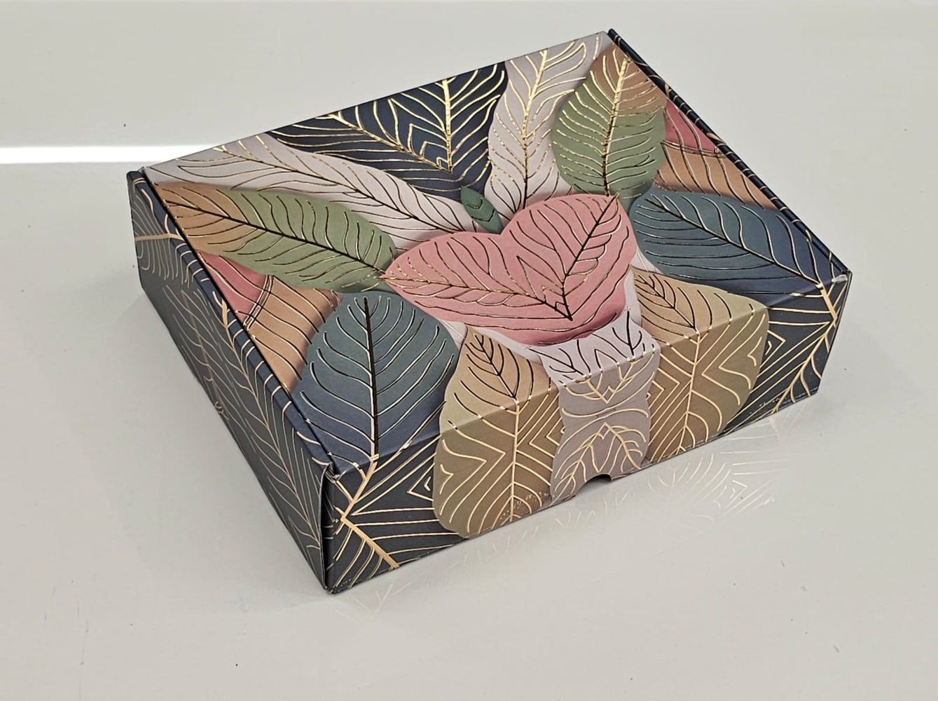 5 Pcs (11x 8 x 3 Inch) Multipurpose Decorative Folding Paper Cardboard Box DIY Box for Gift Hamper Gifting,Wedding gifing.