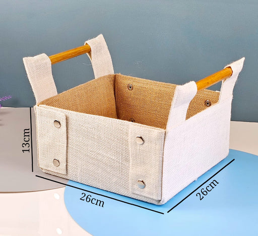 2 Pcs Multipurpose Decorative Foldable Jute Hamper Basket With Handles, DIY Box for Gift Hamper, Wedding Gifting Boxes and Decoration Purpose,Eco-Friendly Storage Basket for Gifting, Home Décor & Organizing.