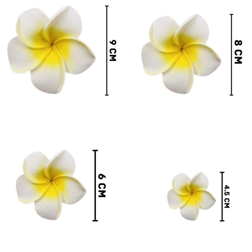 24 pcs Artificial Big Fake Foam Hawaii Beach Water Floating Flowers for Decoration, Pooja Thali. Festival & Events, Home, Table, Bedroom, Pooja Room, DIY Craft (White, 6 cm)