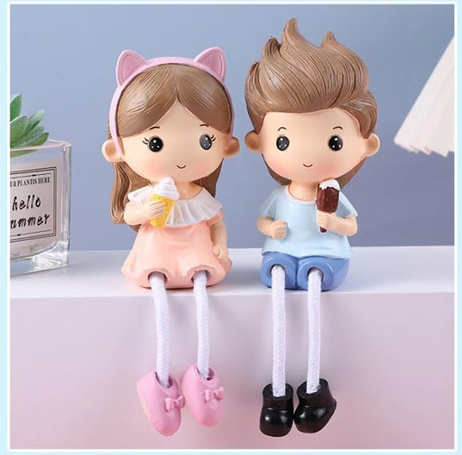 4 pcs Hanging Legs Cute Boy and Girl Home Decor Showpiece – Elegant Hanging Leg Design for Decorative Room Enhancement