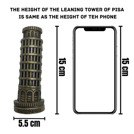 The Leaning Tower of Pisa Figurine Statue Idol for Decorative Showpeice for Home Decor, Living Room, Gifting, Desk Decor, Table Stand Holder, Office Desk