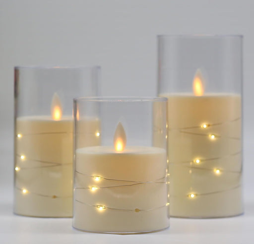 3 Pcs Flameless Led Pillar Candle for Home Decor, Gifting, House, Light for Balcony, Room, Birthday, Anniversary Decoration, New Year, Diwali Decoration(Pack of 3)