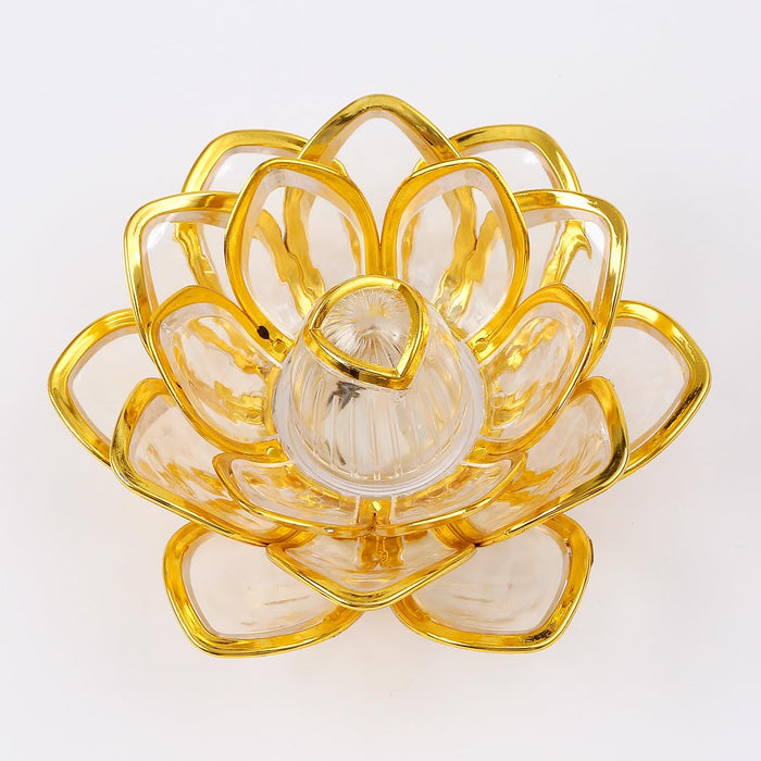 Lotus TeaLight Candle Led Tea Light Candle perfect for Gifting, Home decor, Bed Room, Diwali Decor, Festive Decor, Resturant, Cafes(Yellow)(Fiber)