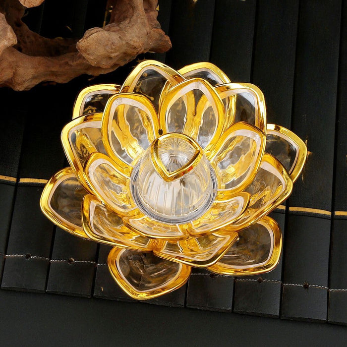 Lotus TeaLight Candle Led Tea Light Candle perfect for Gifting, Home decor, Bed Room, Diwali Decor, Festive Decor, Resturant, Cafes(Yellow)(Fiber)