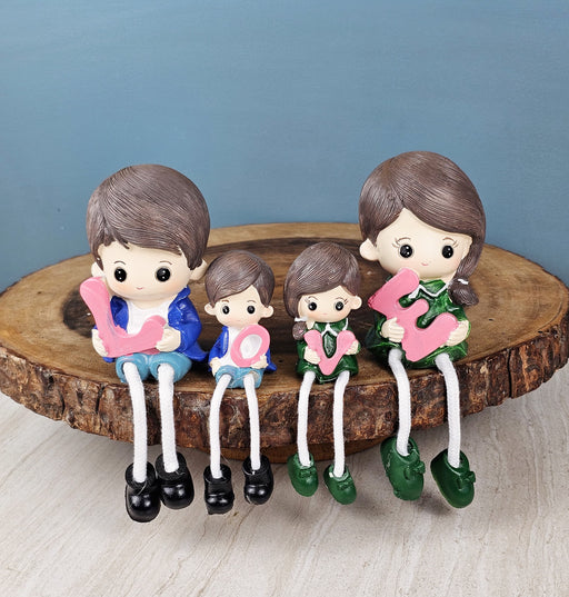 4 pcs Hanging Legs Showpiece Cute Boy and Girl, Toy Cute Couple Statue Figurines Decorative for Home Decor, Living Room, Table Decoration, Gift for Girlfriend, Boyfriend