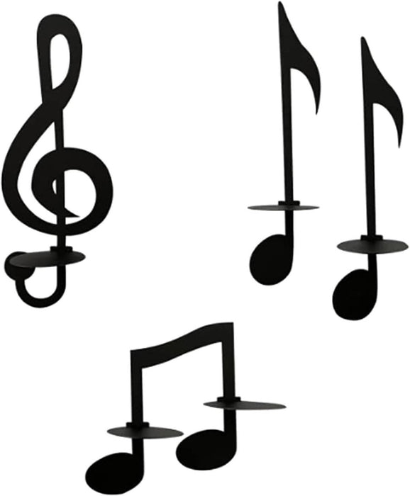 1 Set Metal Musical Note Candle Holder for Wall Decor | Iron Tealight Holder with Stand | Music Theme Home Decoration, Festive Decor, Diwali Decor, MArriage, Wedding