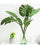 Artificial Flower Plant Big Monstera Palm Leaves for Gifting, Office Desk, Garden, Pot for Shelf, Bedroom, Balcony, Living Room, Farmhouse, Indoor, Outdoor, Home Decorations and Craft (40cm), Green