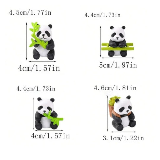 1 Set Panda Miniature Set for Unique Gift,Home,Living Room,Office,Restaurant Decor,Showpiece,Perfect Decoration Items(Multicolor)(Poly Resin) (Model 1)