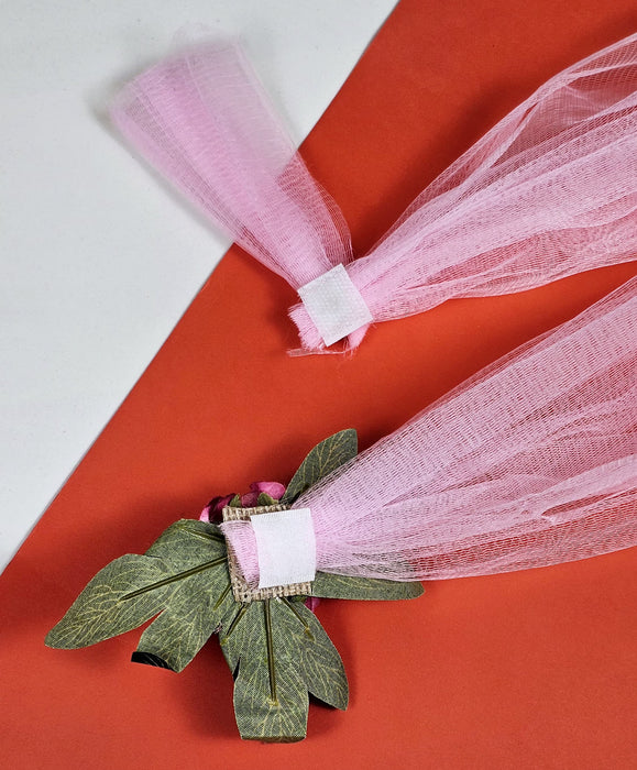 6 pcs Ready-to-Use Net Band for Wedding Trousseau Packing, Crafting,Wrapping, Decoration, and DIY Projects