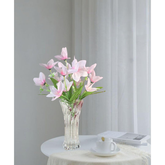 1 Pc Artificial Rain Lily Flower for Gifting, Home Decor, Office, Bedroom, Balcony, Living Room, Restaurant, Event Decoration (Light Pink)