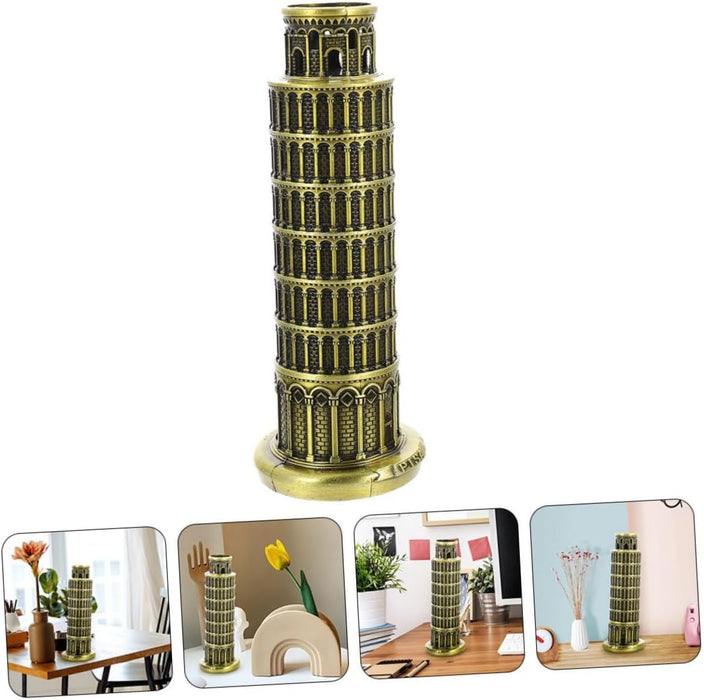 1 Pc The Leaning Tower of Pisa Figurine Statue Idol for Decorative Showpeice for Home Decor, Living Room, Gifting, Desk Decor, Table Stand Holder, Office Desk (Pack of 1)