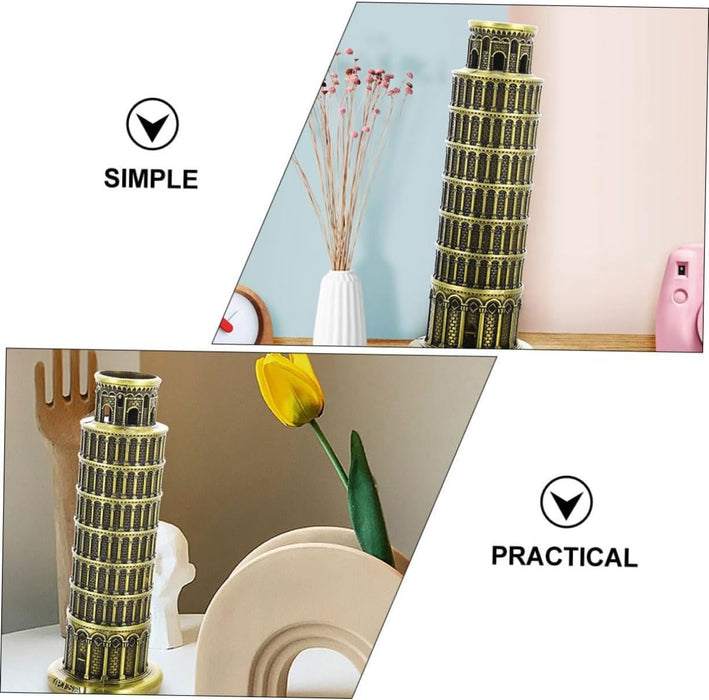 1 Pc The Leaning Tower of Pisa Figurine Statue Idol for Decorative Showpeice for Home Decor, Living Room, Gifting, Desk Decor, Table Stand Holder, Office Desk (Pack of 1)