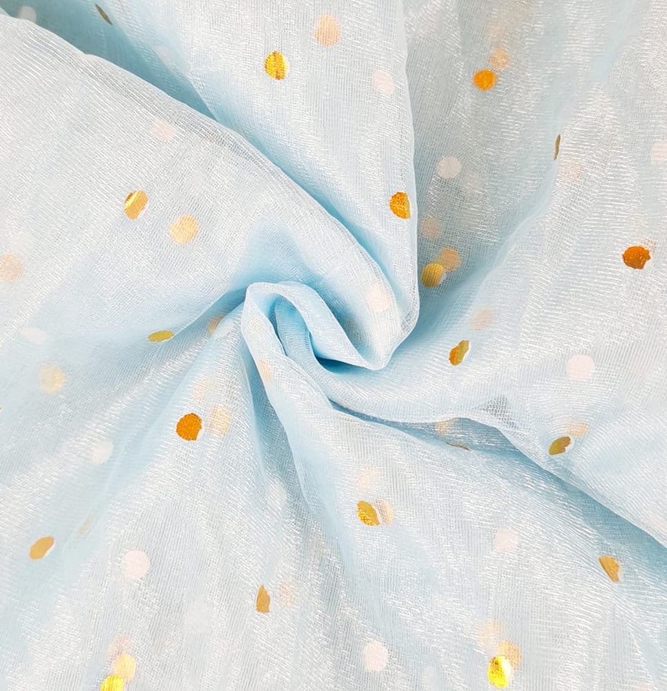 Multi Purpose Polka Dot Net Fabric Cloth for Decoration, for Parties, Costumes, Gift Packing, Party Decor, Backdrop Material for mandap, Pooja Background Stand (Polka Dot)