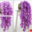 6 Lines Single Layer Petals Artificial Wisteria Flower Line Garlands, Wall Hanging decorative String Lines items for Anniversary Decoration, Home Decor, Pooja, Diwali Functions (Pack of 1)