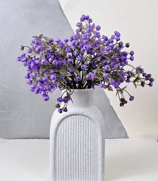 1 Bunch (10 Pcs) Artificial Baby’s Breath Filler Flowers | Multicolor Small Bud Bouquet for DIY Craft, Home Decor, Wedding Decoration, Gift Wrapping & Flower Arrangements (Purple, 40 cm)