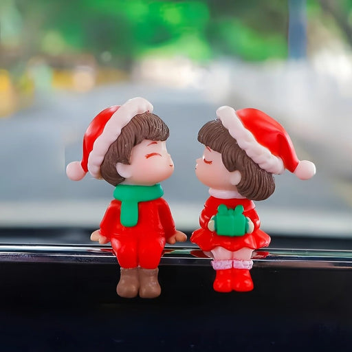 Romantic Couple Miniature Figurine | Cute Boy & Girl Love Showpiece Sitting on Bench | Decorative Gift for Home, Table, Bedroom, Office, Car Dashboard (Multicolor)