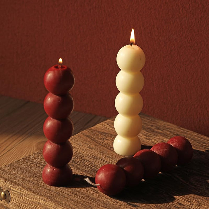 2 Pc knob Shape Wax Candle for Home Decore, Living Room, Bed Room, Festivals Like Diwali, for Meditation, Relaxation, Air Freshening