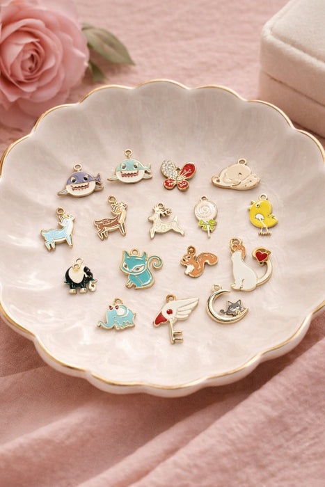100 Pcs Metal Charms for DIY Jewelry Making In Genuine Sale – Keychains, Bracelets & Rakhi Charms | Craft Materials SALE