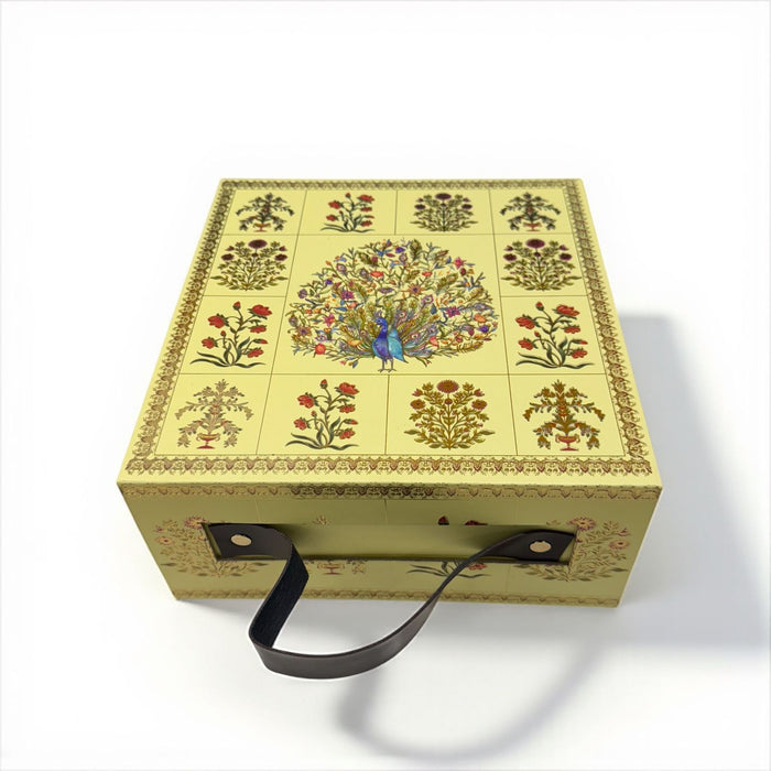 Royal Heritage hamper boxes Premium Foldable Wedding Gift Box with Handle | Reusable Luxury Return Gift Box for Wedding, Festive Hampers & Special Occasions